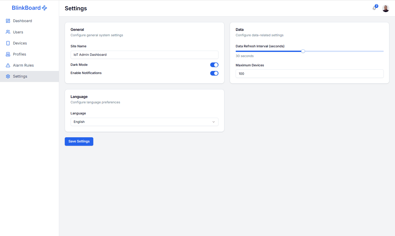 BlinkBoard: IoT Admin Dashboard — image 3