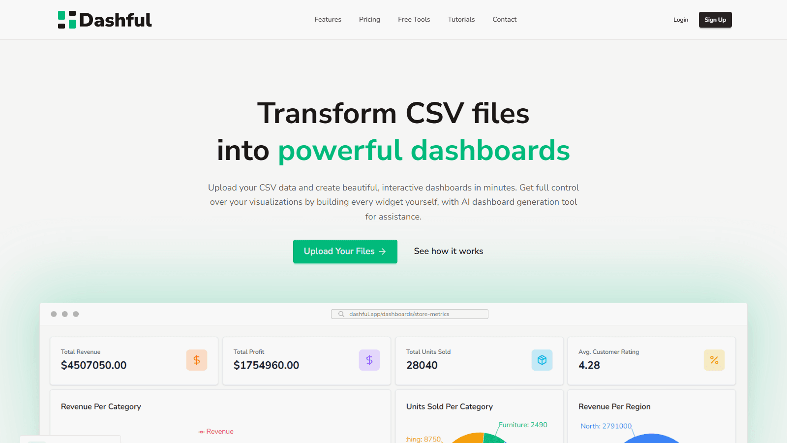 Dashful: CSV to Dashboard Builder — image 2